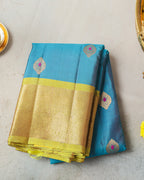Rama blue Kanchipuram saree
