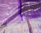 Kanchipuram Pure Silk Bridal Saree in Lavender & Purple