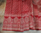 Classic Red Kanchipuram Bridal Pure Silk Saree with Silver Zari