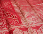 Classic Red Kanchipuram Bridal Pure Silk Saree with Silver Zari