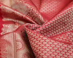 Classic Red Kanchipuram Bridal Pure Silk Saree with Silver Zari