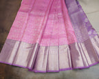 Baby Pink & Pastel Lavender Kanchipuram Bridal Silk Saree