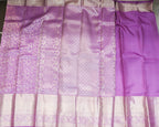 Pastel Onion Kanchipuram Pure Silk Saree with Silver Zari
