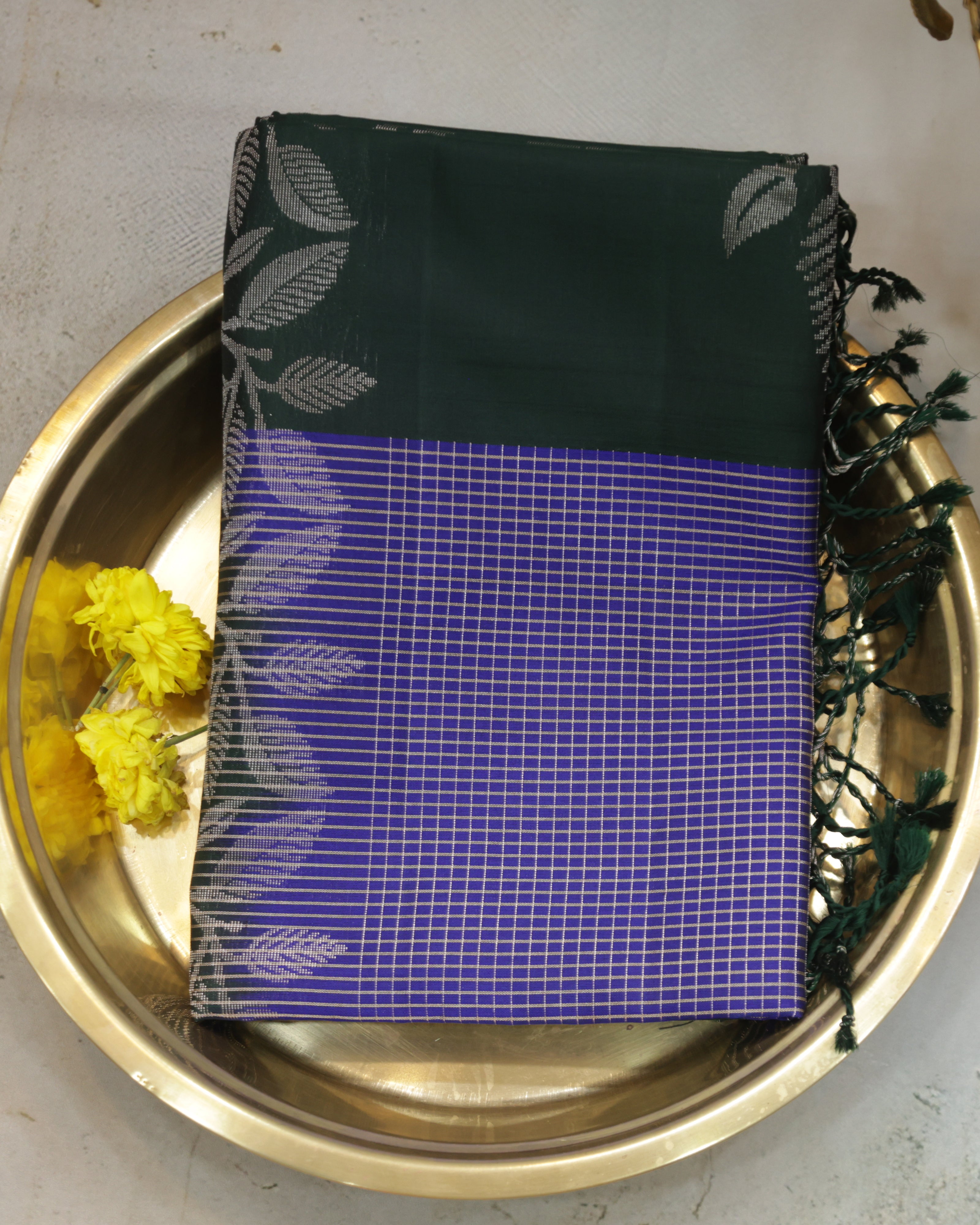 Kanchipuram Pure Soft Silk Saree with Micro Checks