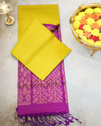 Golden Geometry Kanchipuram Soft Silk Saree
