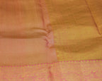Kanchipuram Tissue Bridal Pure Silk Saree in Gold–Pink Dual Shade