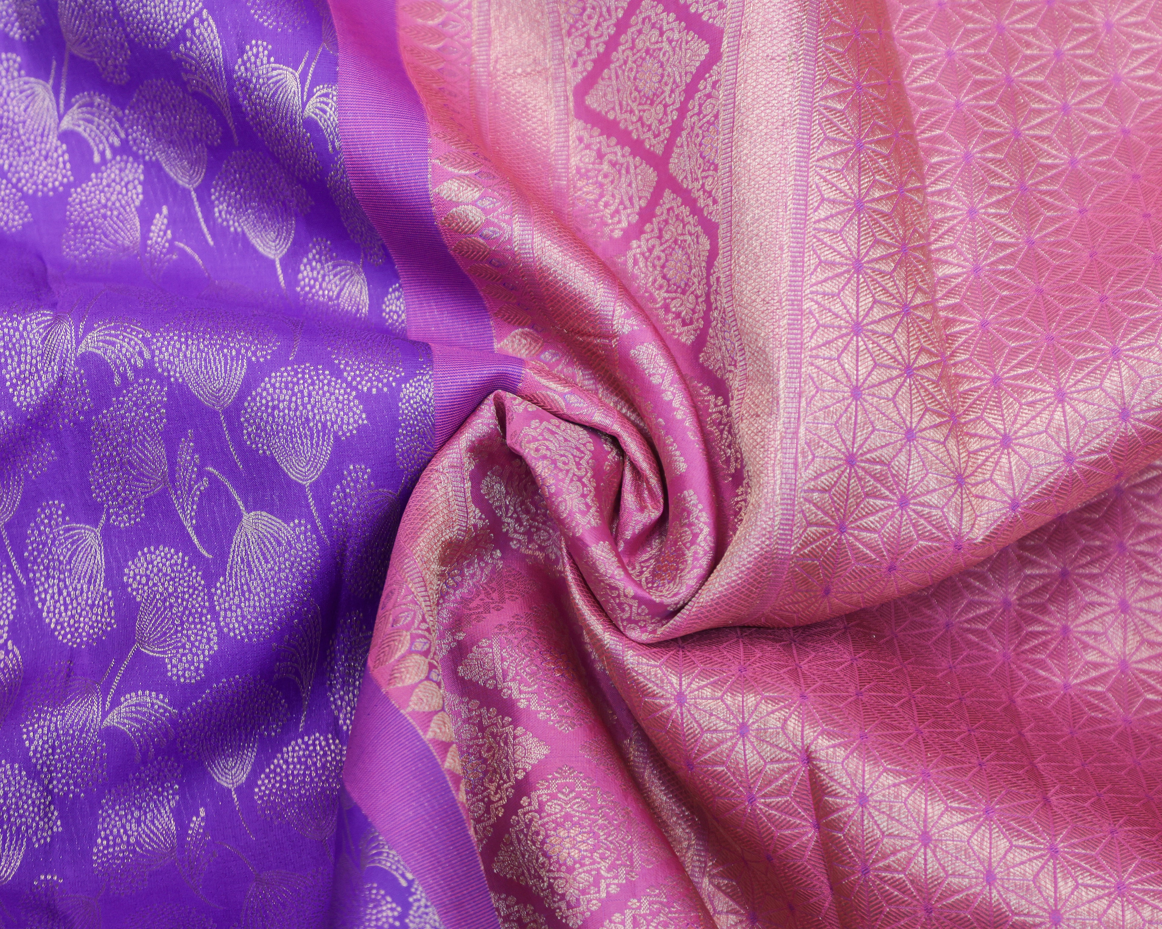 Kanchipuram Pure Silk Bridal Meena Kari Border Saree
