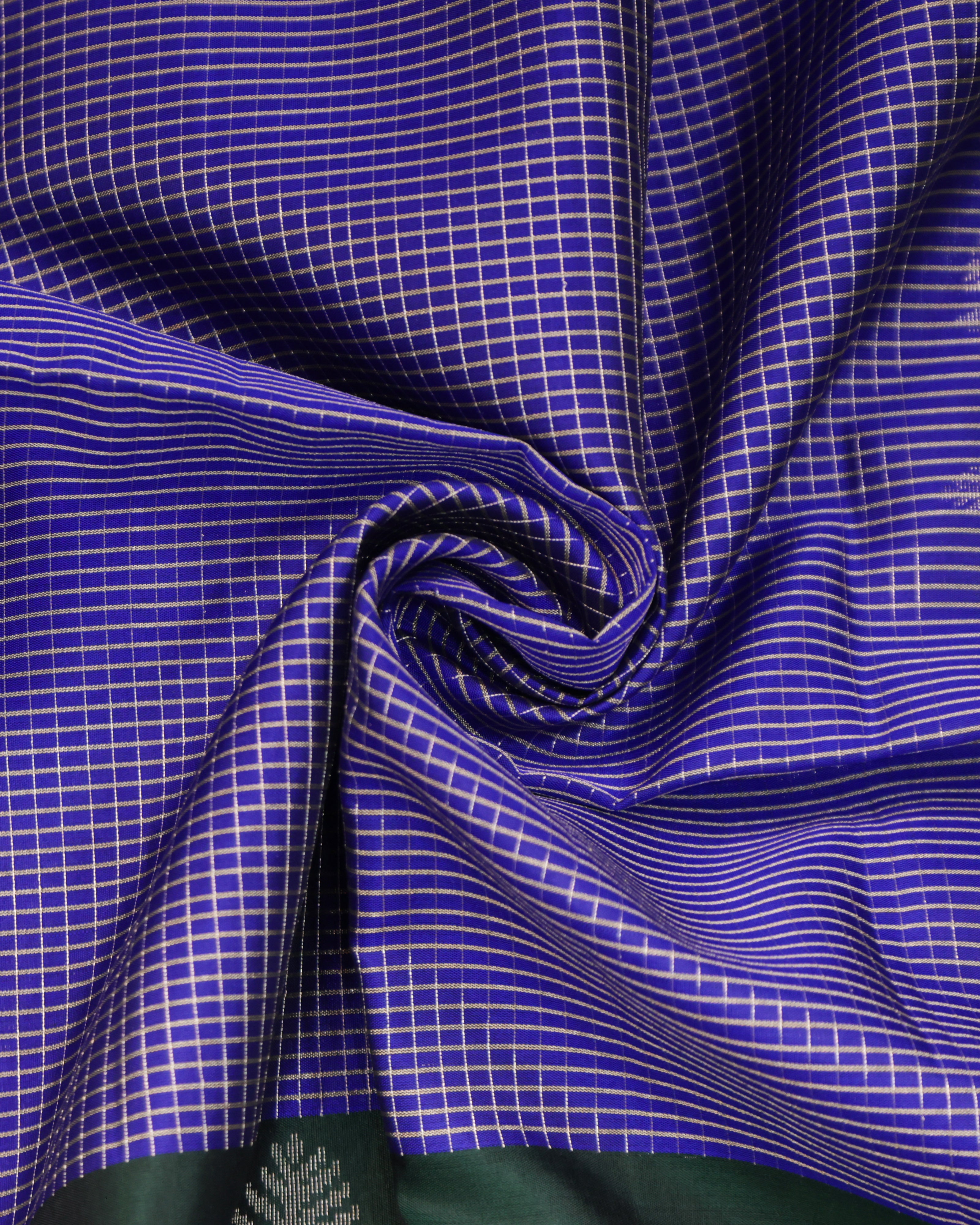 Kanchipuram Pure Soft Silk Saree with Micro Checks