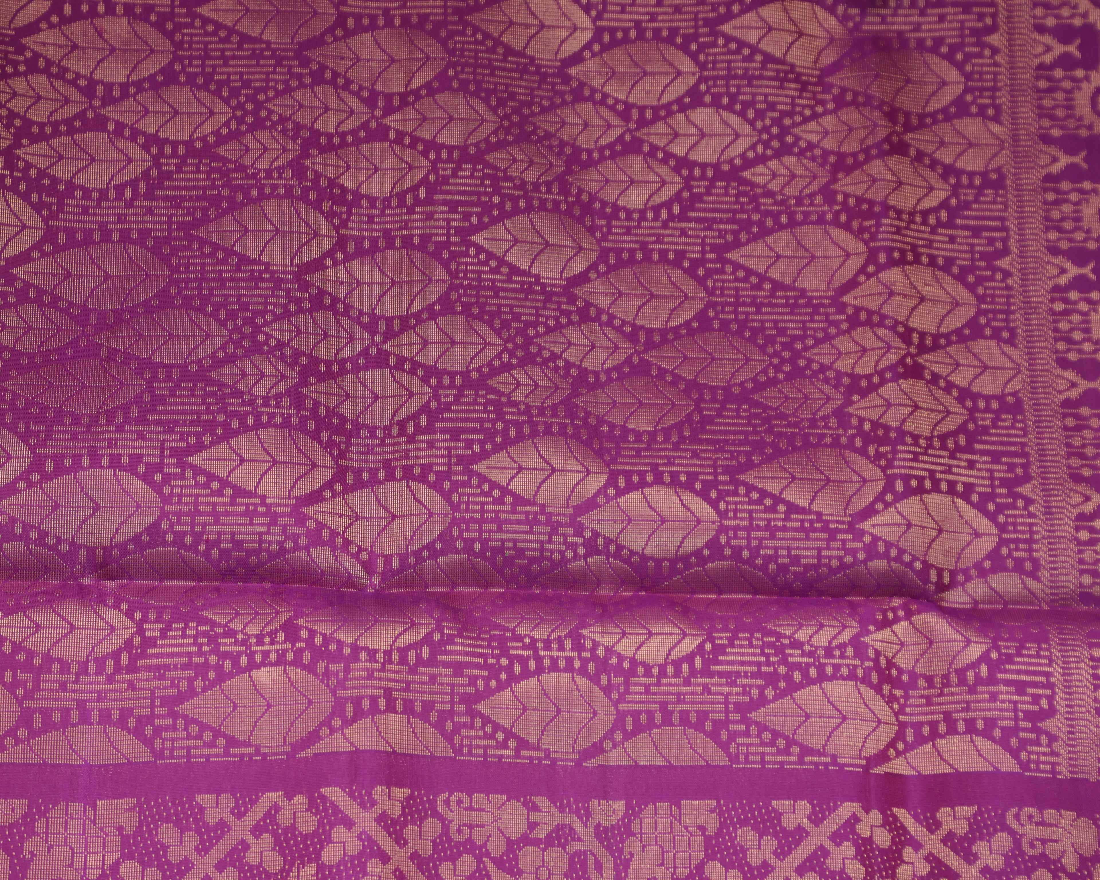 Golden Geometry Kanchipuram Soft Silk Saree