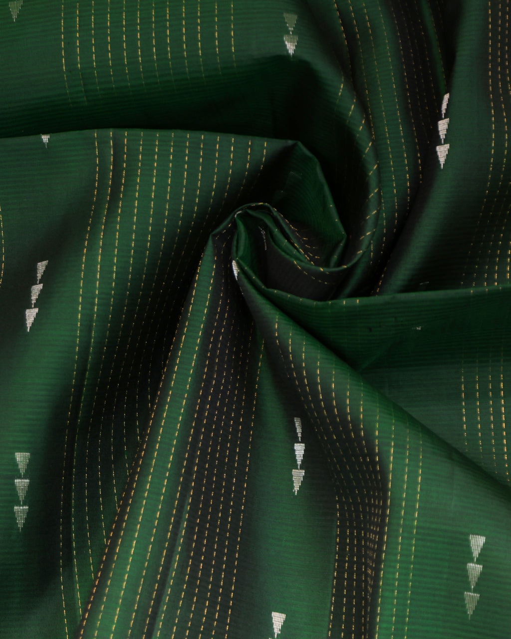 Kanchipuram Bottle Green & Pista Green Soft Silk Saree