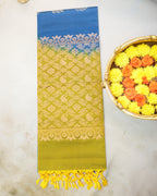 Kanchipuram Rain Drop Golden Soft Silk Saree
