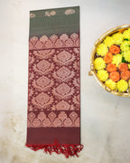 Kanchipuram Raindrop Golden Soft Silk Saree
