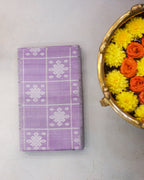 Venkatagiri Pastel Lavender Pure Silk Saree with Silver Zari