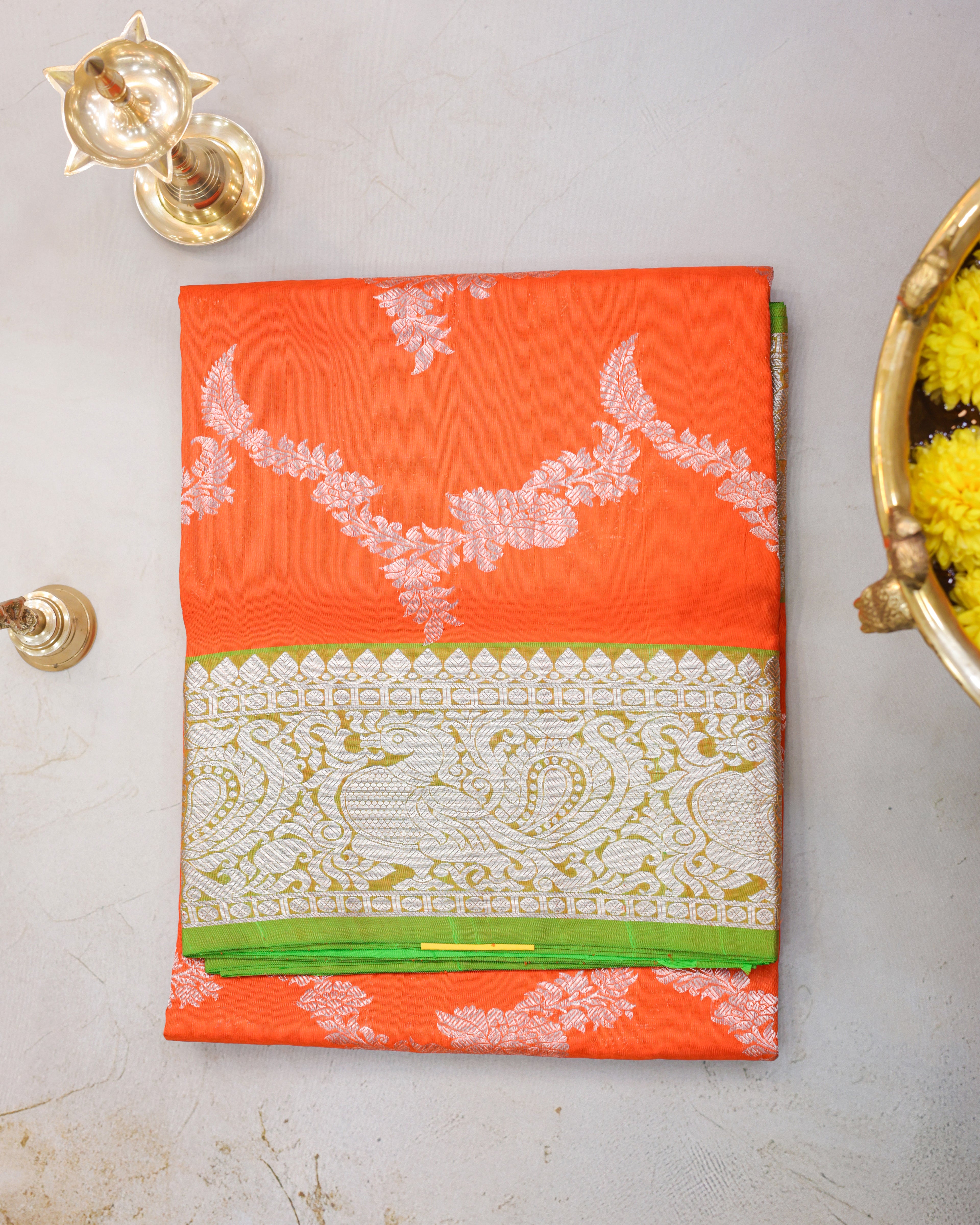 Venkatagiri Pure Silk Thoram Necklace Design Saree