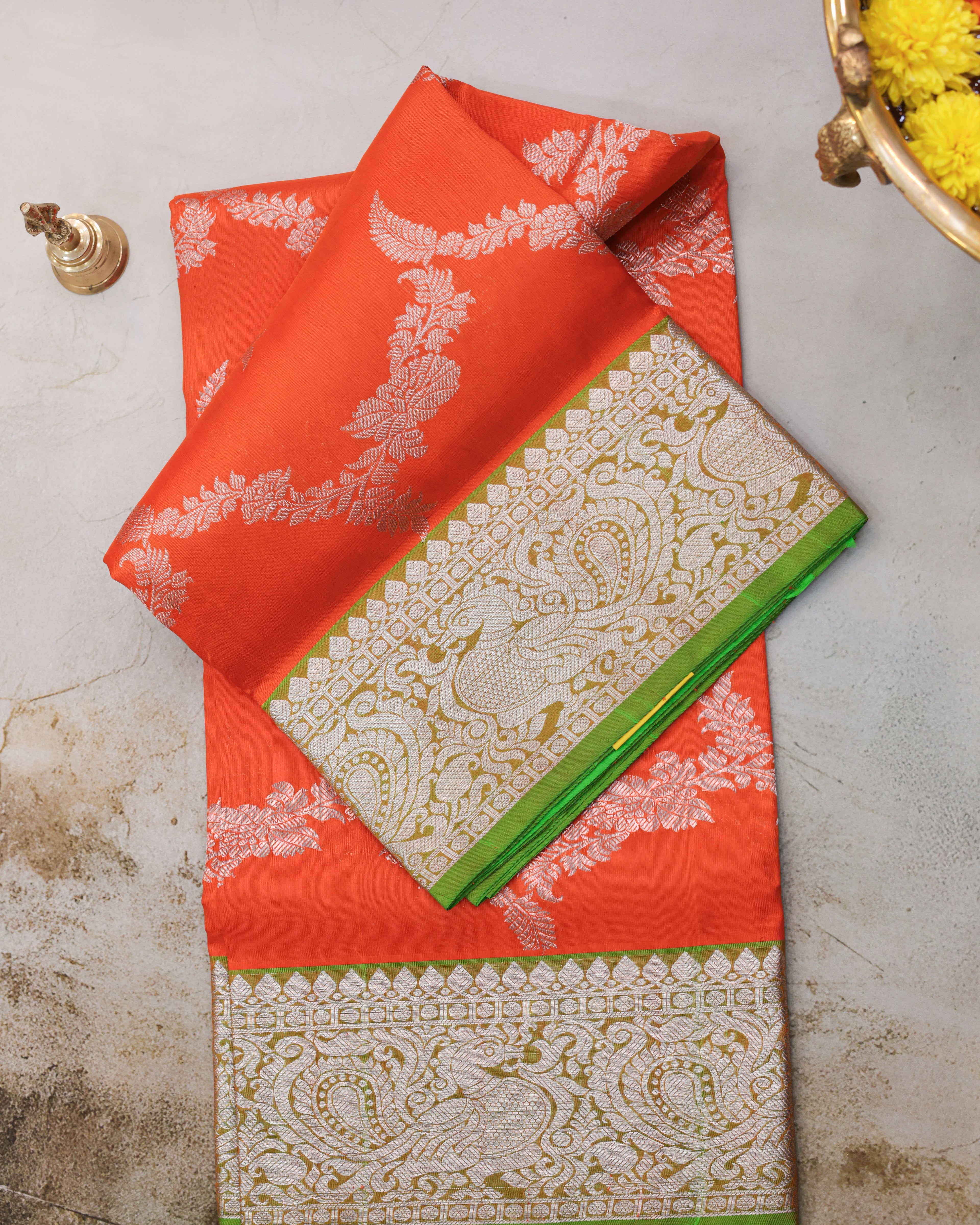 Venkatagiri Pure Silk Thoram Necklace Design Saree