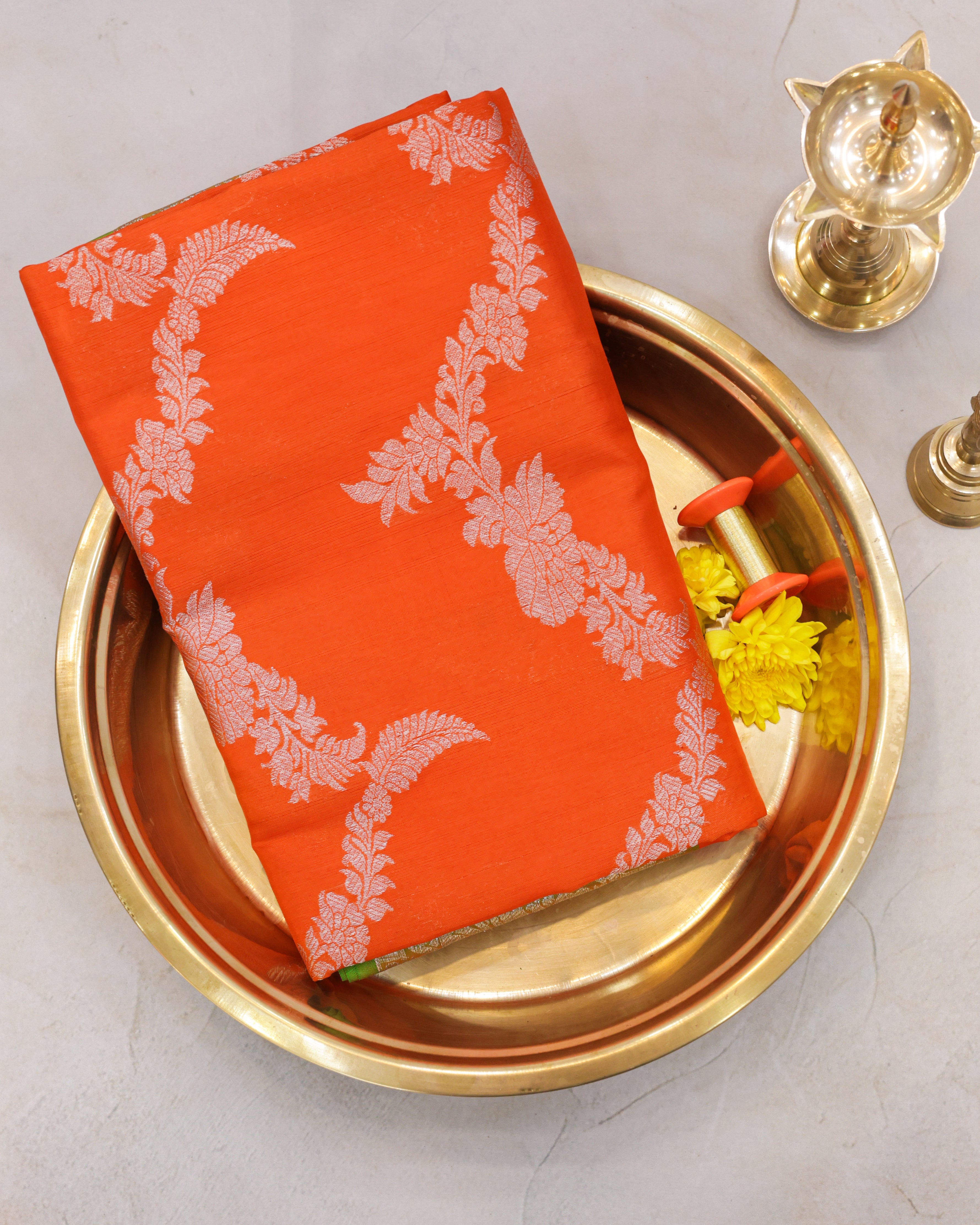 Venkatagiri Pure Silk Thoram Necklace Design Saree