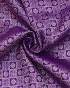 Venkatagiri Pastel Lavender Pure Silk Saree with Silver Zari