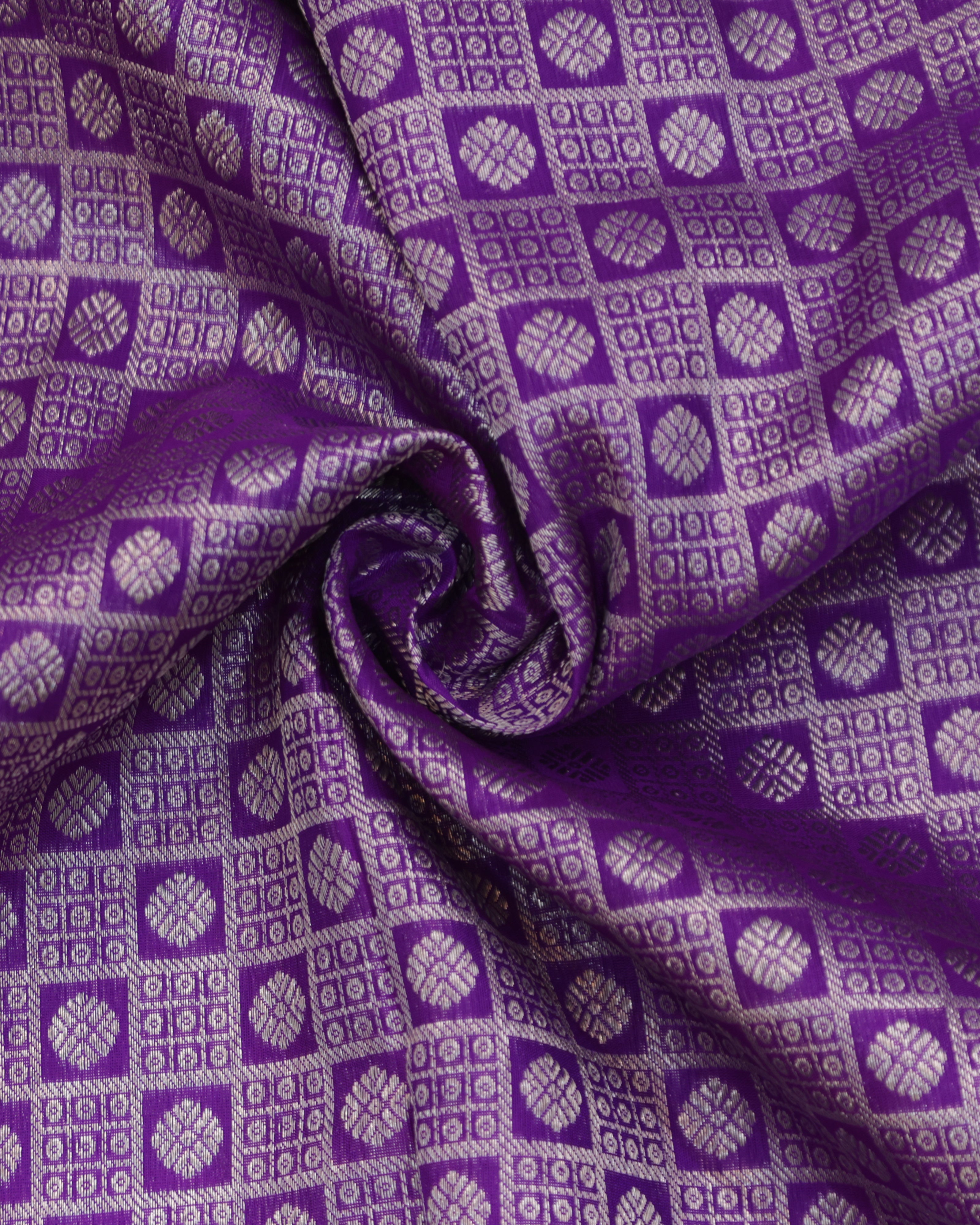 Venkatagiri Pastel Lavender Pure Silk Saree with Silver Zari