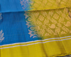 Kanchipuram Rain Drop Golden Soft Silk Saree