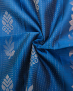 Kanchipuram Rain Drop Golden Soft Silk Saree