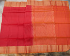 Classic Red Kanchipuram Line Border Silk Saree