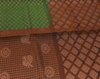 Kanchipuram Green & Brick Zari Silk Saree