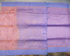 Soft Silk Pochampalli Lines Saree – Pastel Pink