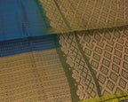 Kanchipuram Rama Blue Checks Silk Saree