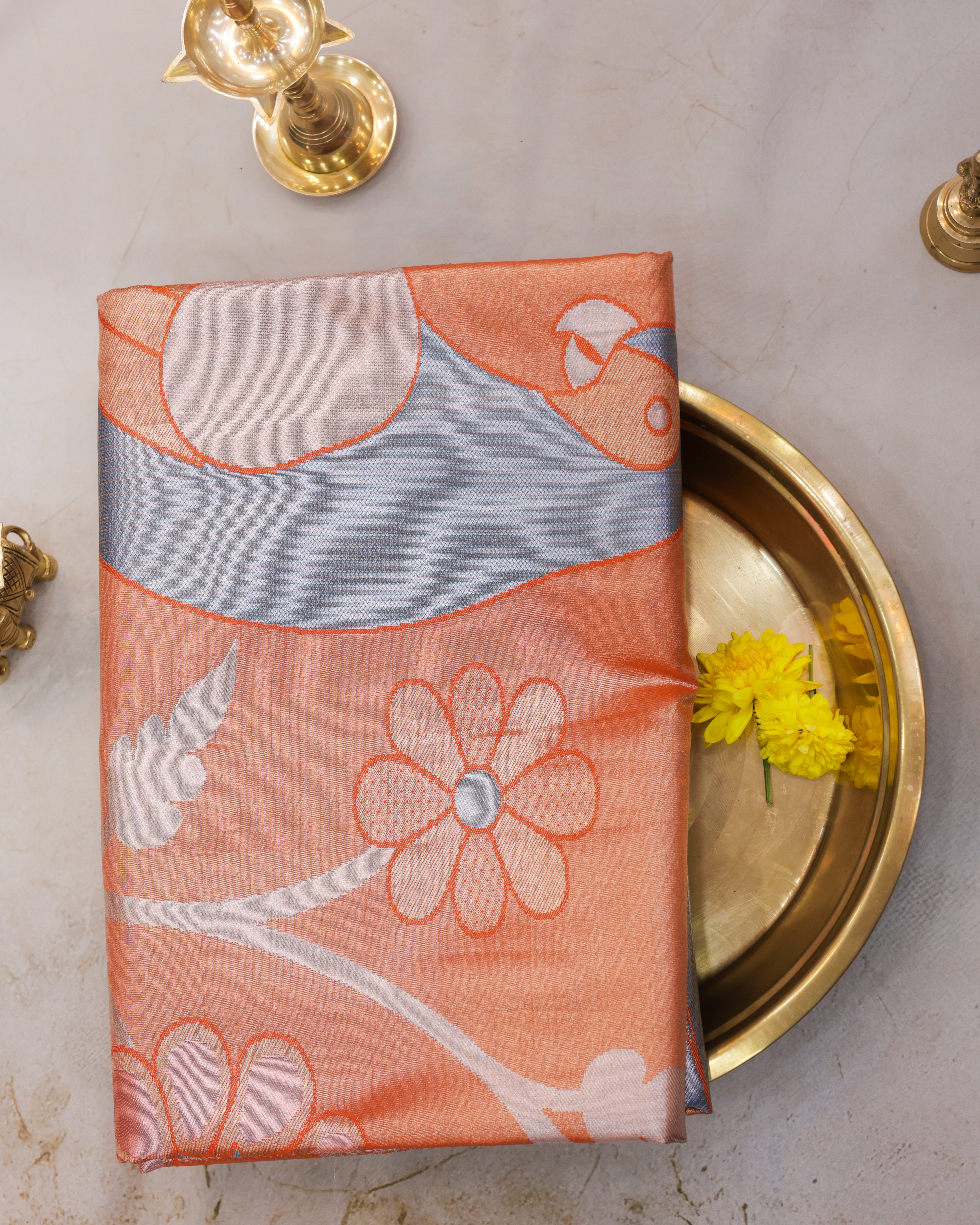 Kanchipuram Tissue Parrot Motif Silk Saree