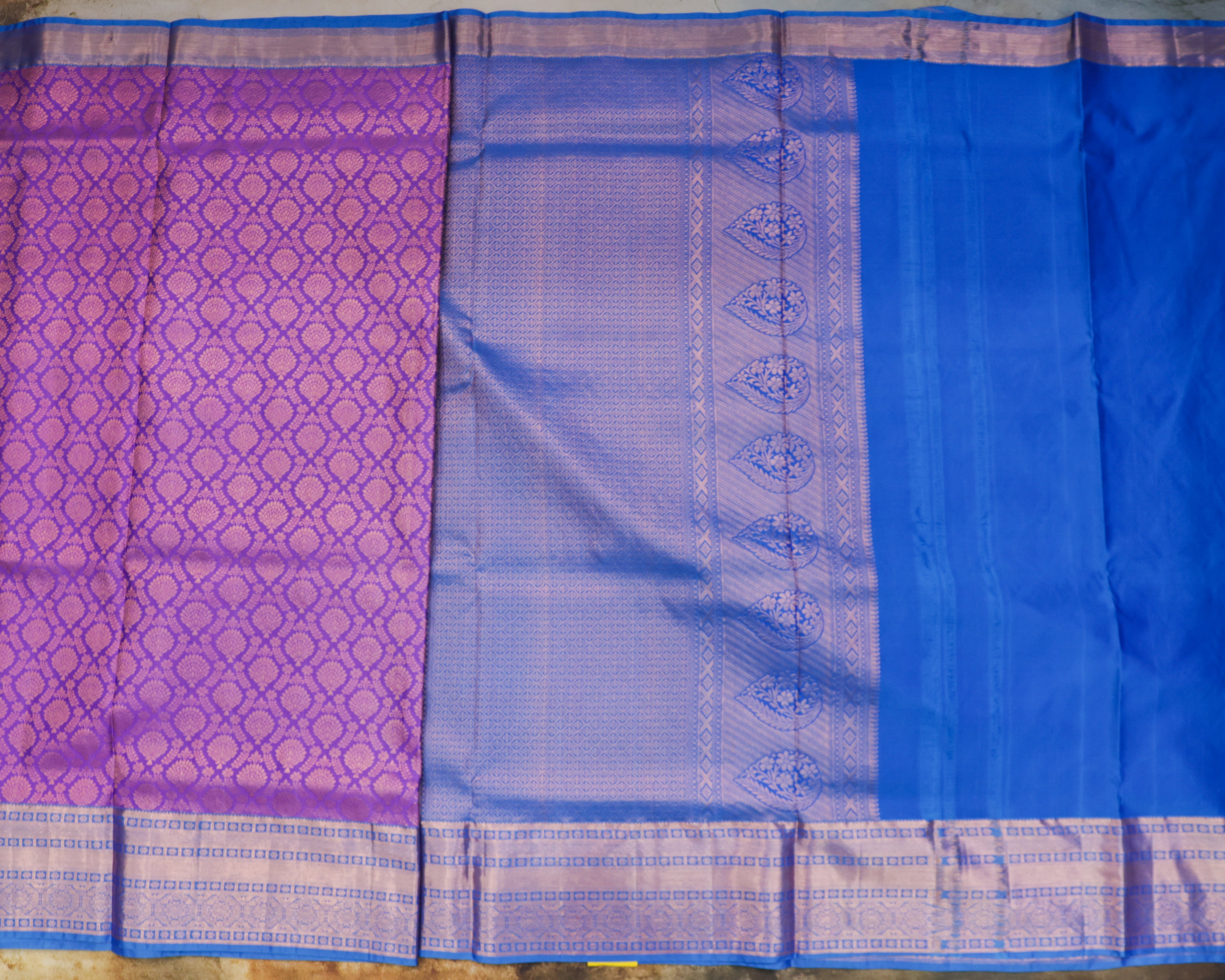 Lavender Kanchipuram Bridal Saree