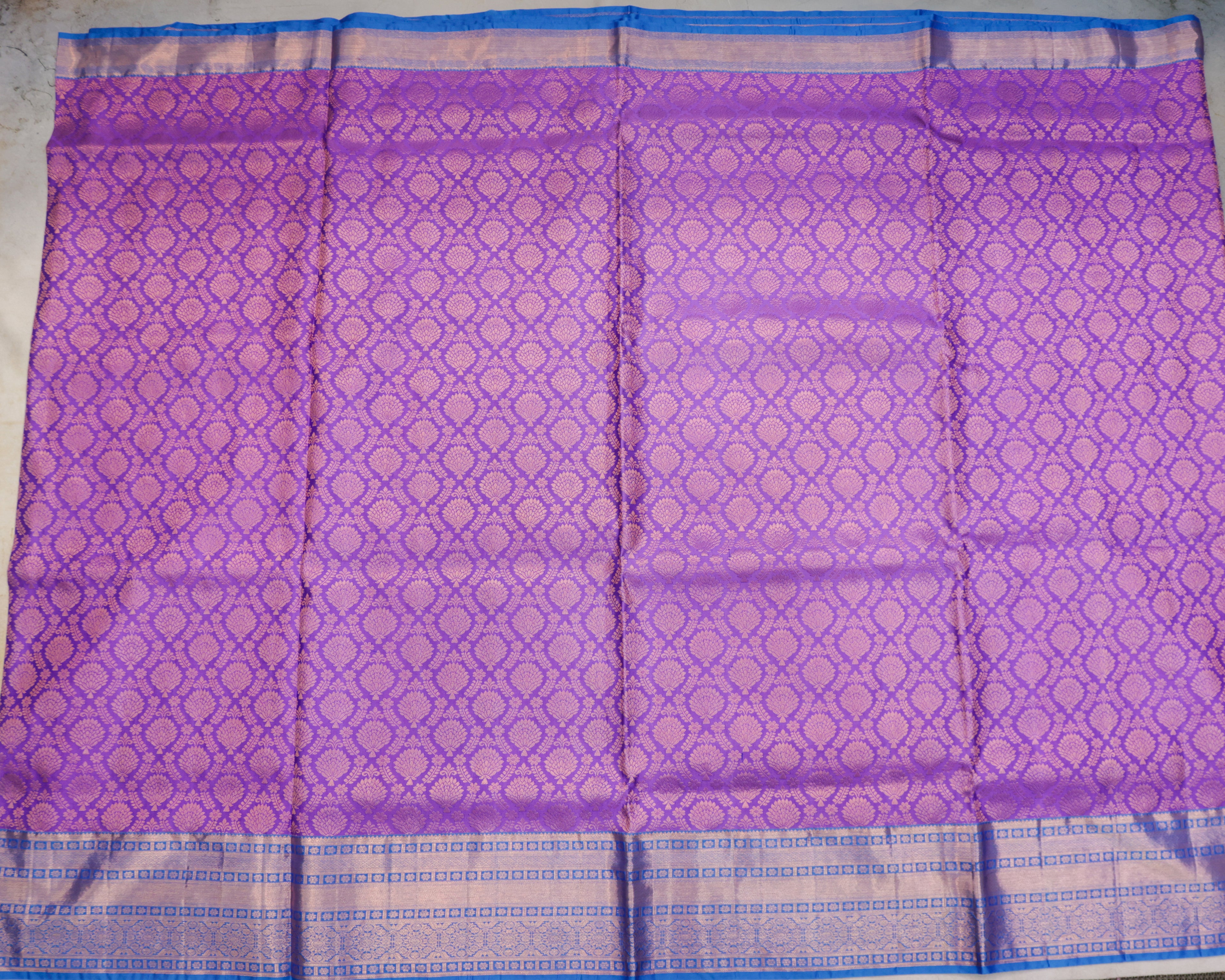 Lavender Kanchipuram Bridal Saree
