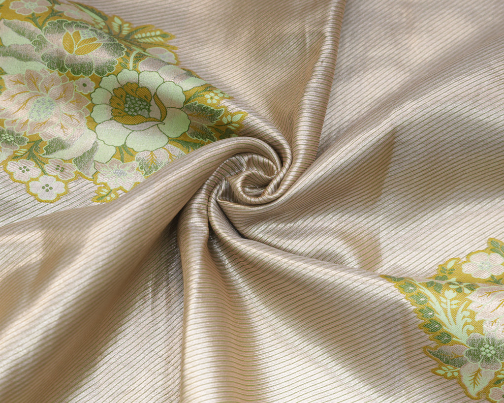 Kanchipuram Tissue Fancy Saree with Meenakari Floral Motifs