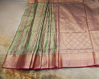 Kanchipuram Tissue Silk Saree with Multicolour Waves
