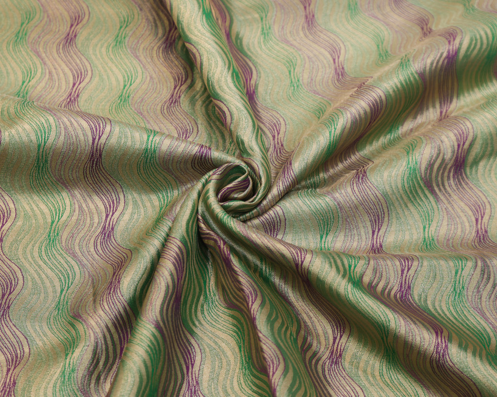 Kanchipuram Tissue Silk Saree with Multicolour Waves