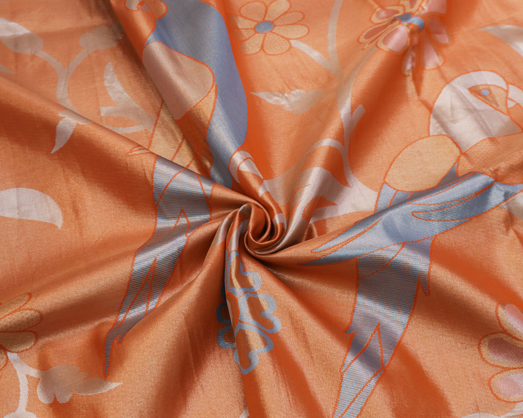 Kanchipuram Tissue Parrot Motif Silk Saree